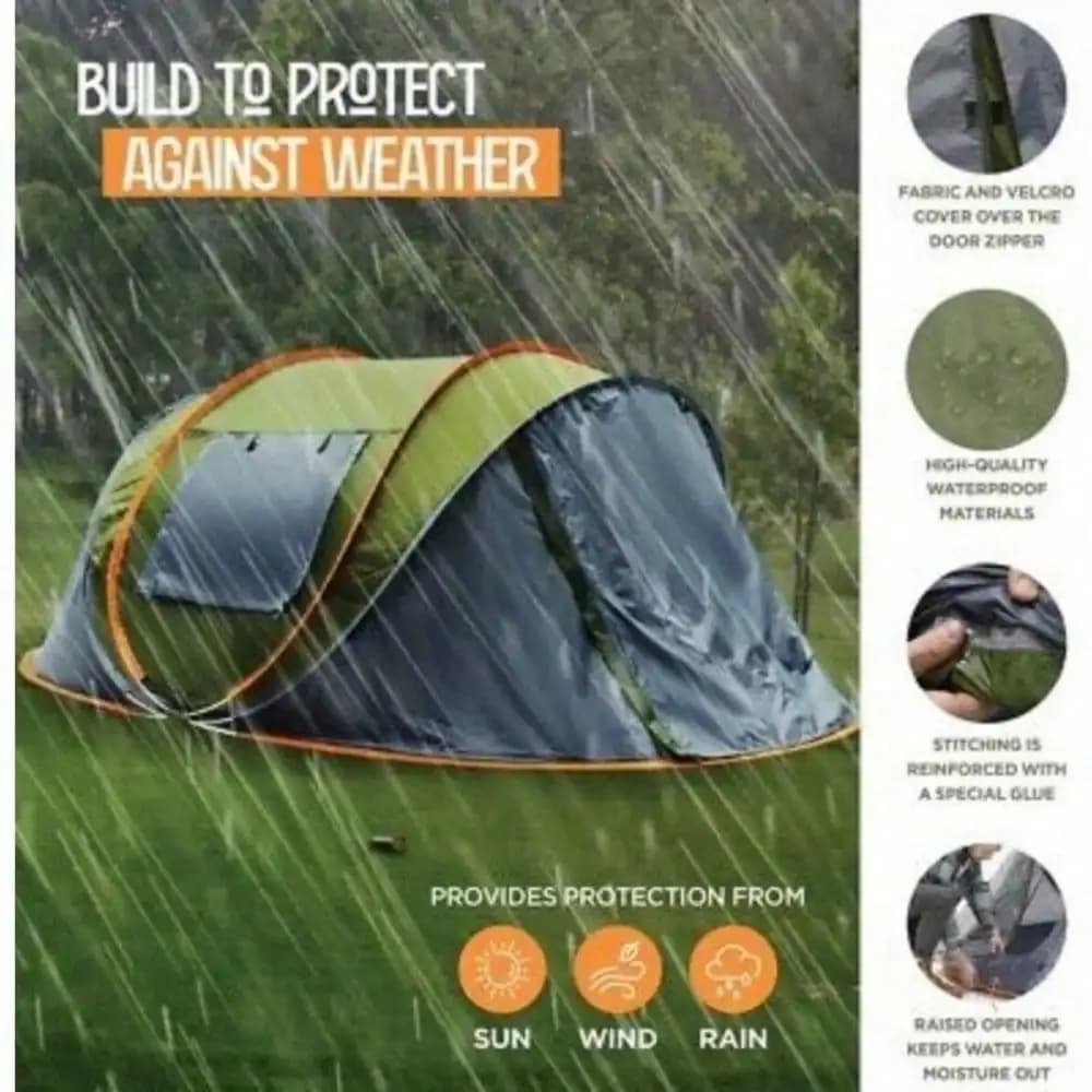 Premium 4-Person Easy Pop Up Camping Tent - image 3
