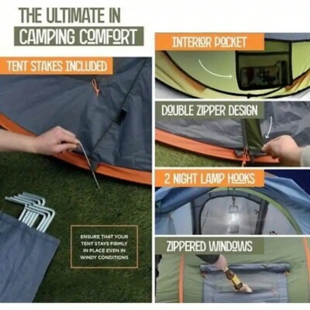 Premium 4-Person Easy Pop Up Camping Tent - image 4