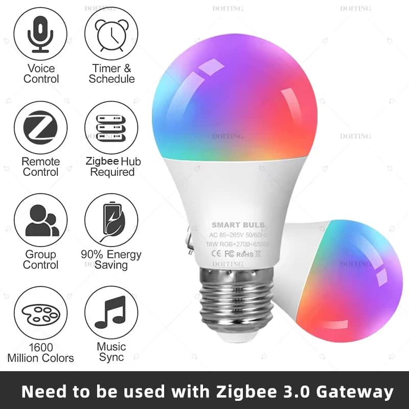 Zigbee 3.0 Smart LED Bulb E27 B22 - image 3