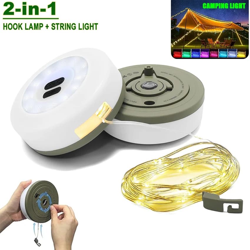 LED Reel String Lights - Ideal for Camping & Garden