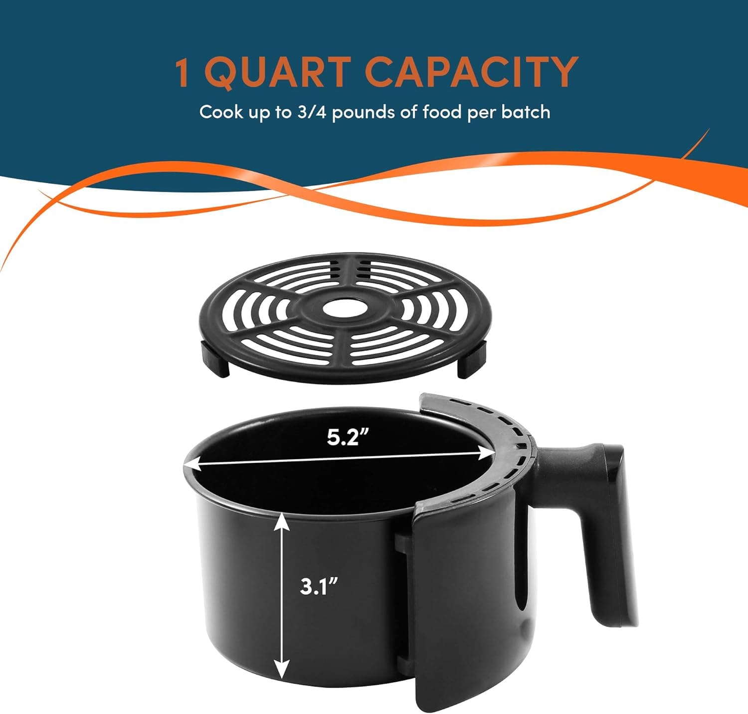 Elite Gourmet EAF1121 Personal 1.1 Quart Air Fryer - image 3