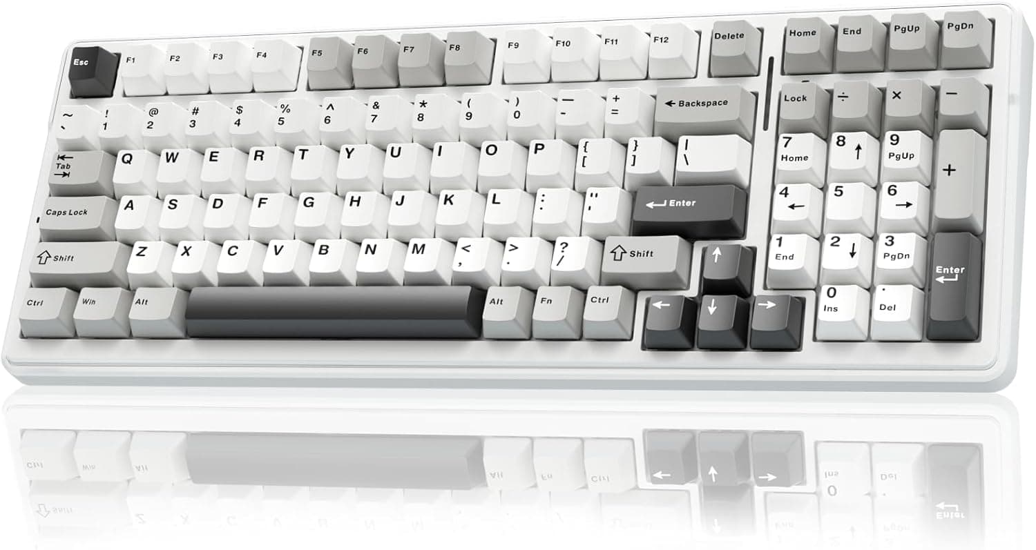 AULA F99 tri-mode wireless mechanical keyboard with 96% layout
