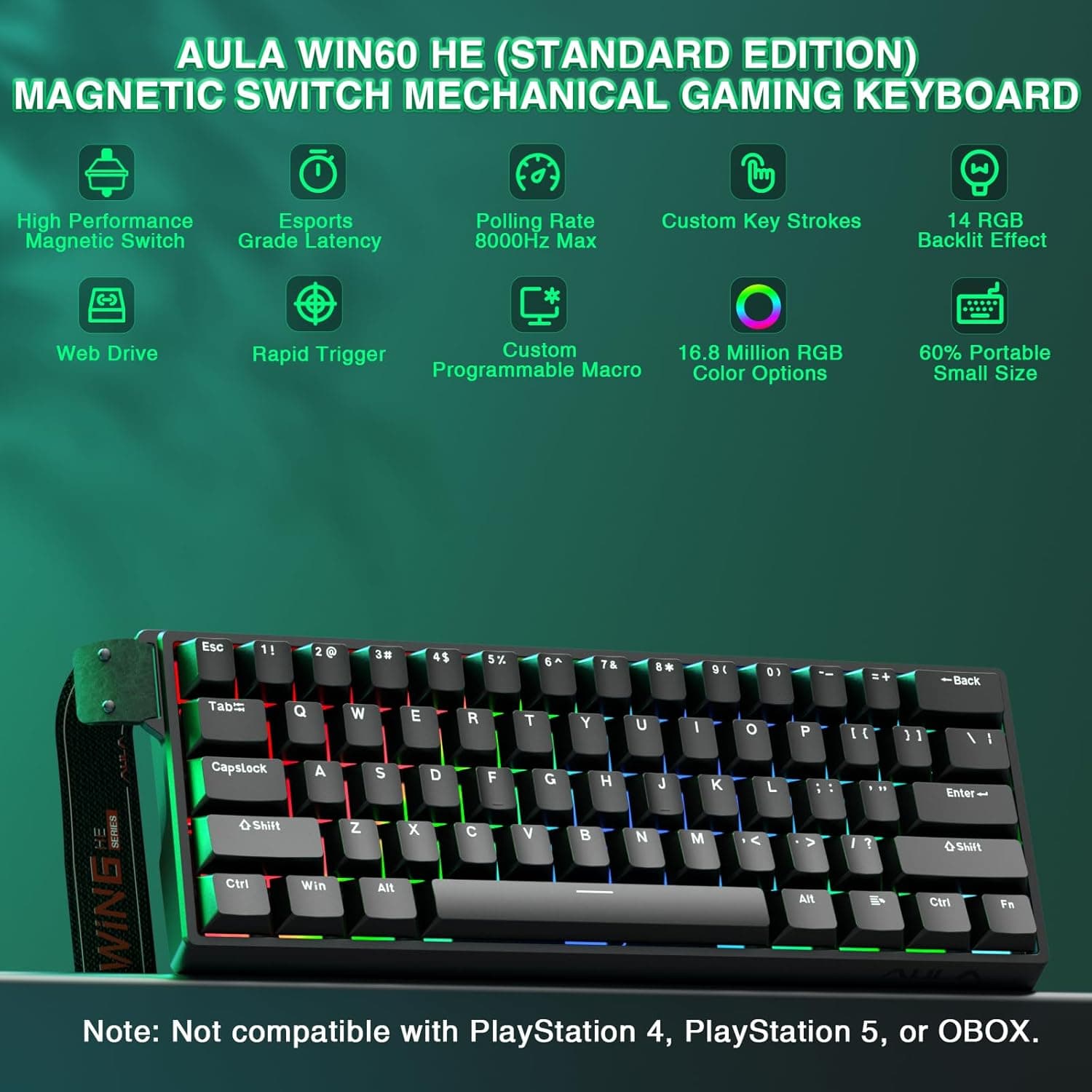 CORBOBO Aula WIN60 HE 60% magnetic mechanical keyboard - image 2
