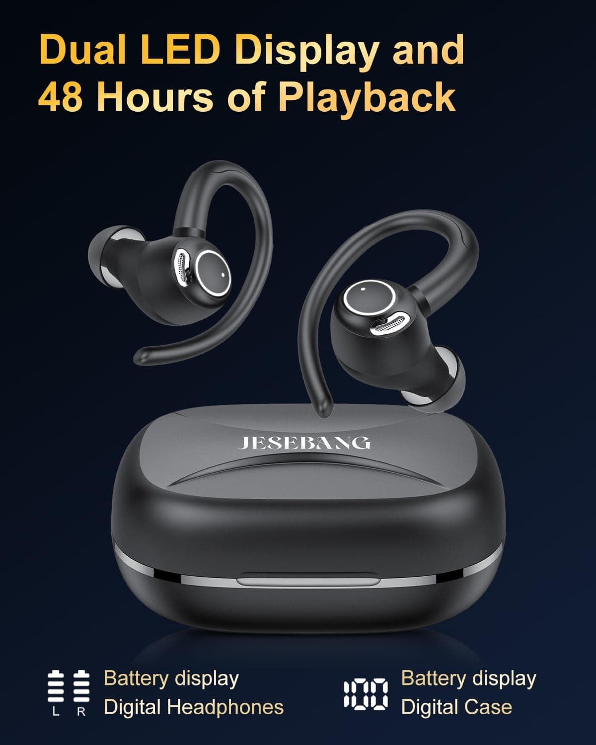 Jesebang YT18 wireless sport earbuds with ear hooks - image 5