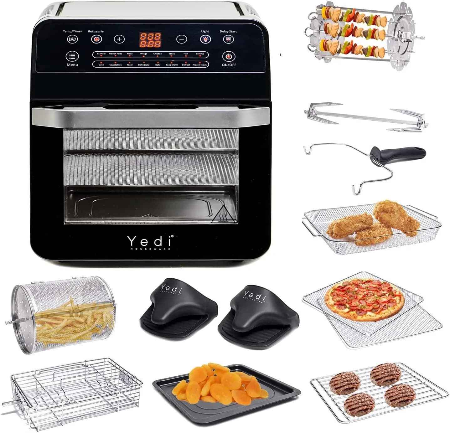 18-in-1 Air Fryer Oven with Rotisserie and Dehydrator