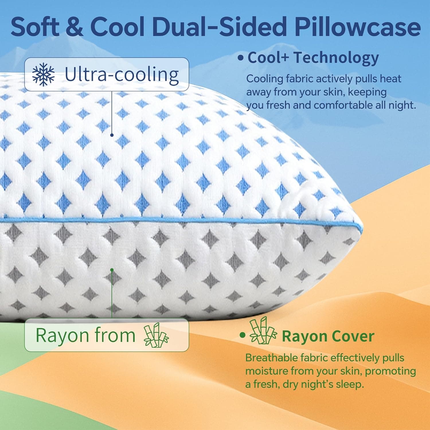 Adjustable Memory Foam Pillows for Customized Comfort – King Size 2 Pack - image 3