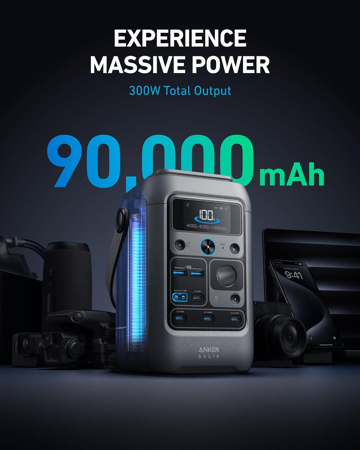 Anker SOLIX C300 DC 288Wh Portable Power Station - image 2
