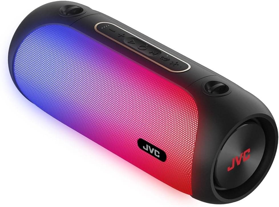 JVC SPPA7BTB Portable Wireless Speaker with LED Lights