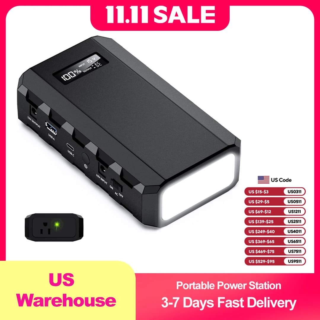 SinKeu 88.8Wh Portable Power Bank with 65W AC Outlet