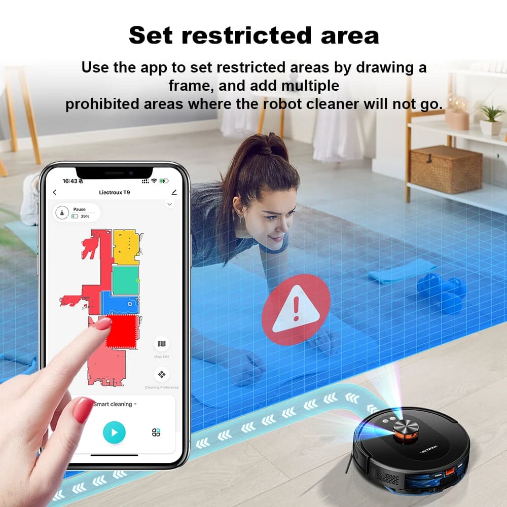 Liectroux T9 Robot Vacuum Cleaner Mop - image 5