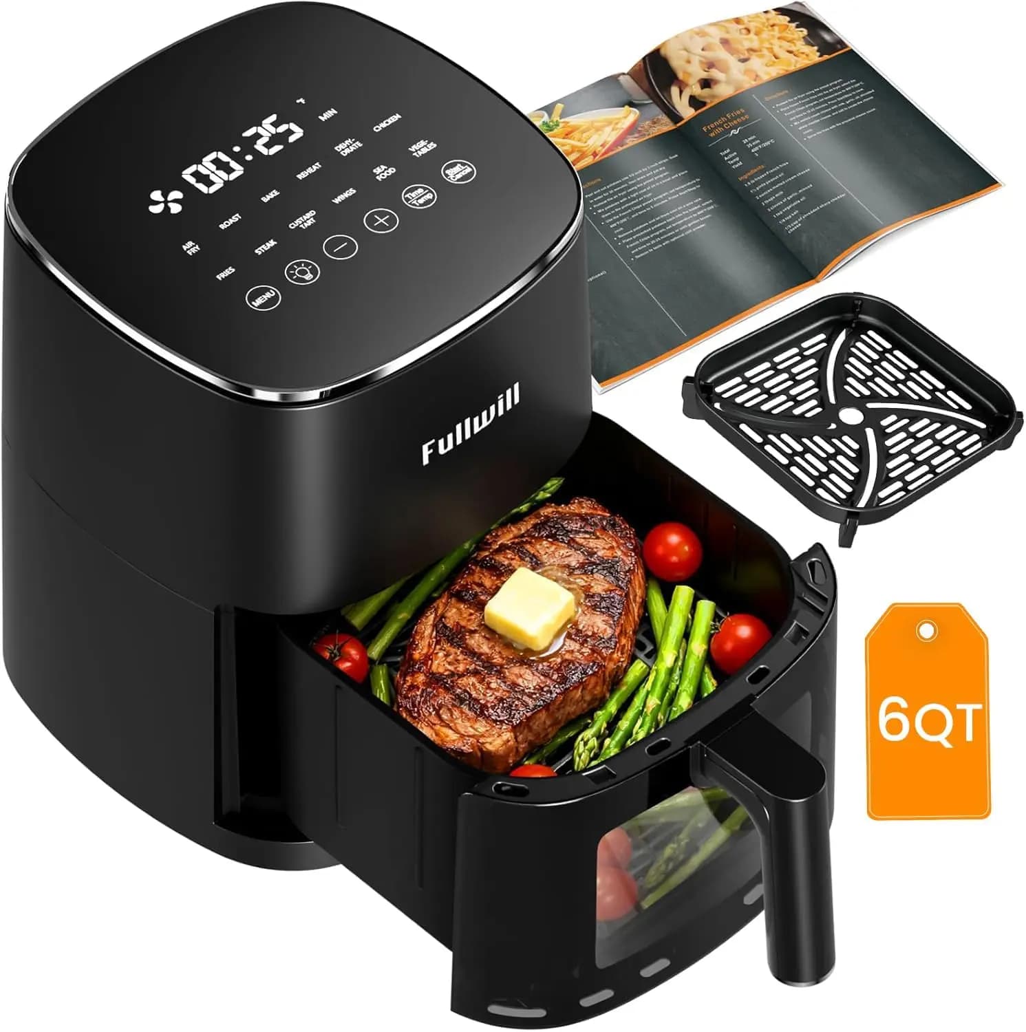 6QT Air Fryer with Viewing Window