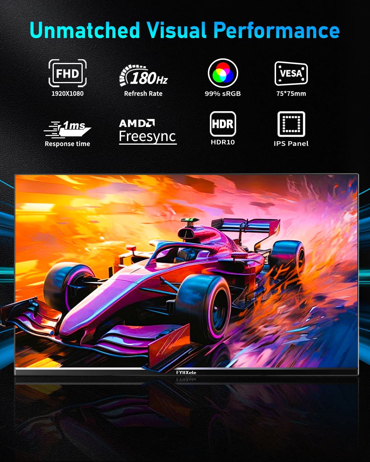 FYHXele 24-Inch 180Hz Gaming Monitor - FHD LCD Display - image 2