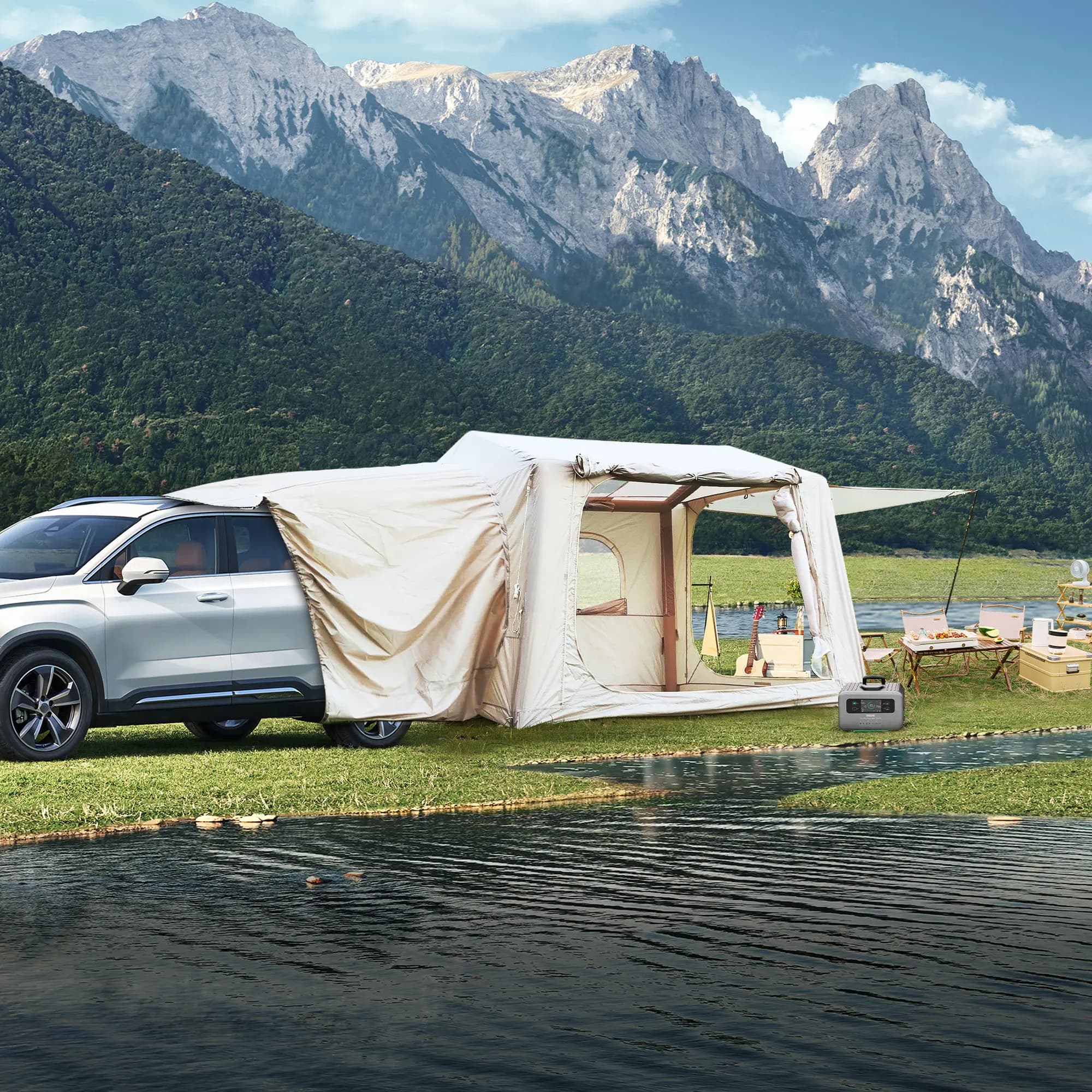 Inflatable Camping Tent - Easy Setup SUV Tent