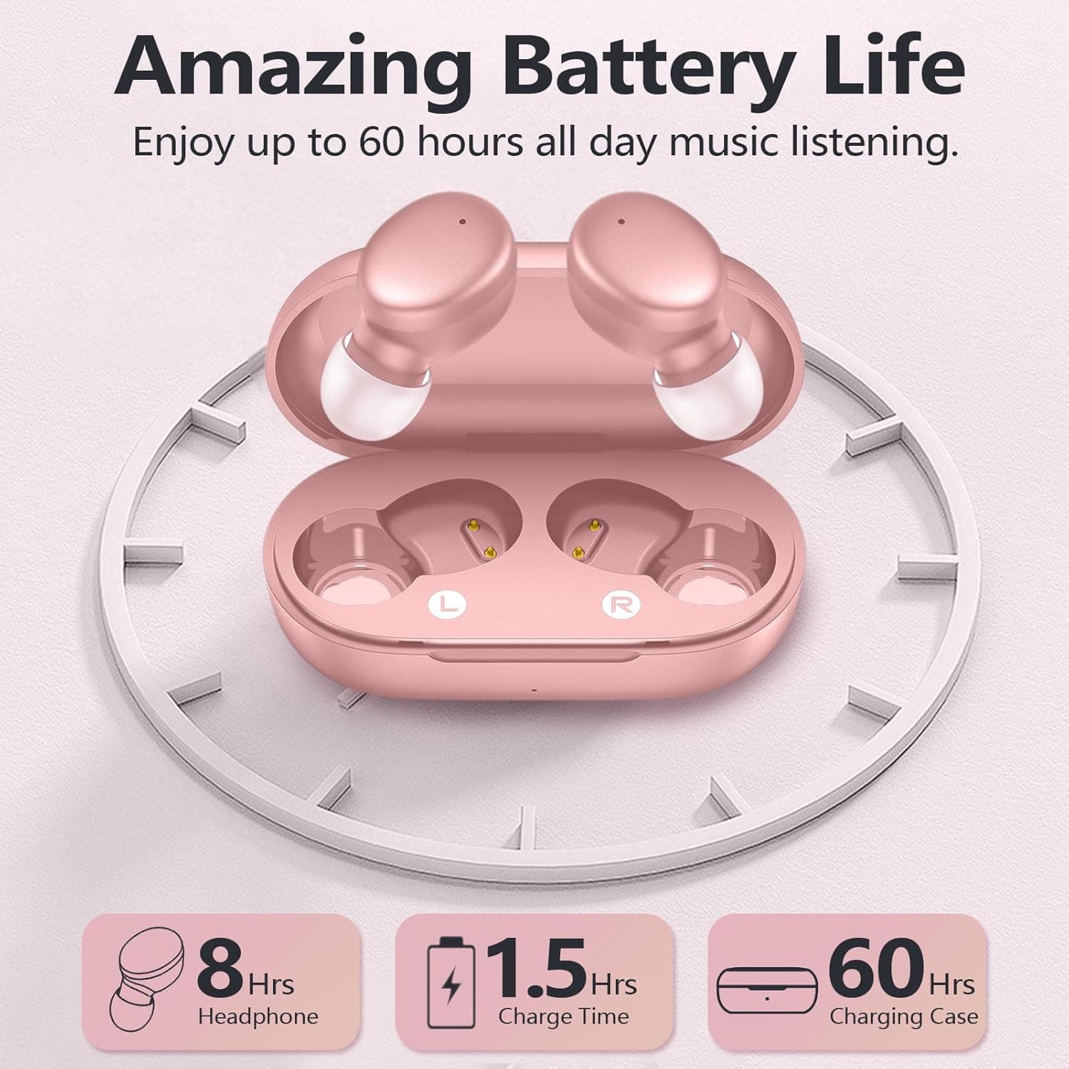 MOZOTER S8 Mini Wireless Bluetooth Earbuds with Charging Case - image 4