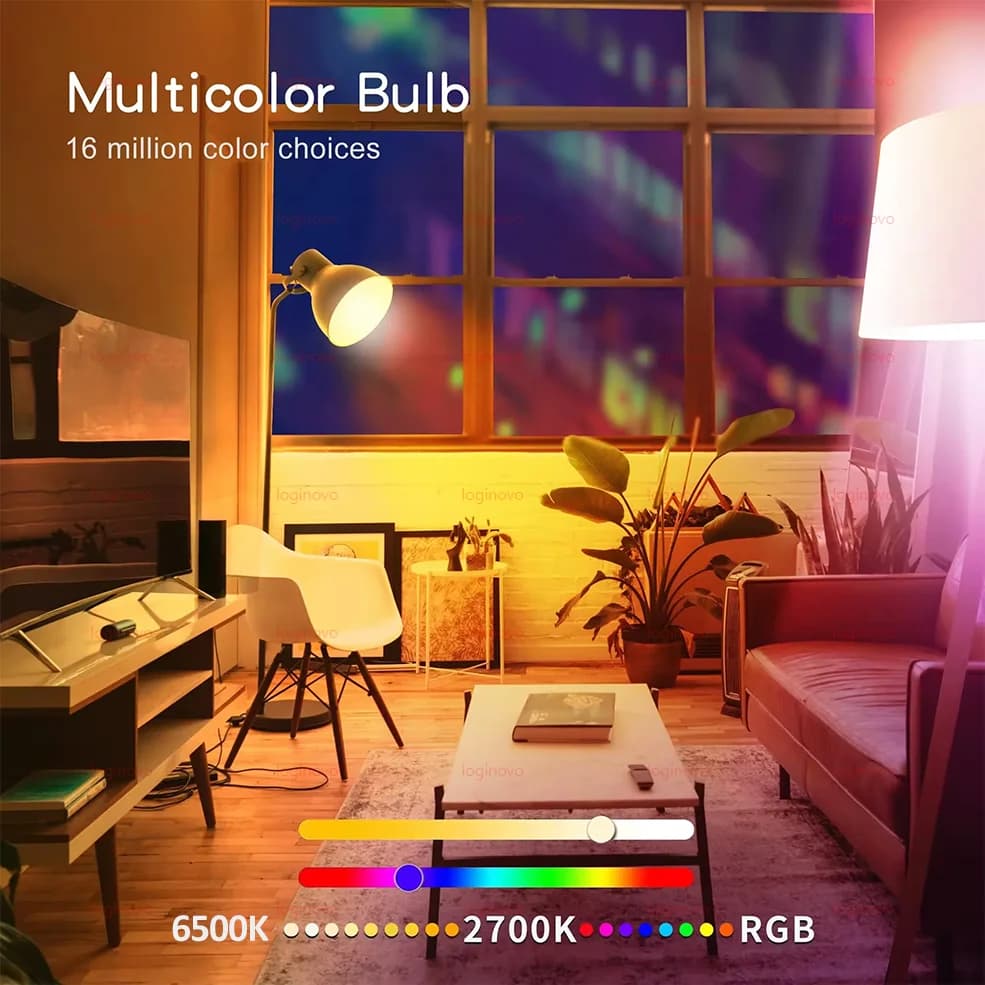 LED Light Bulb E27 RGB Dimmable for Smart Home - image 2