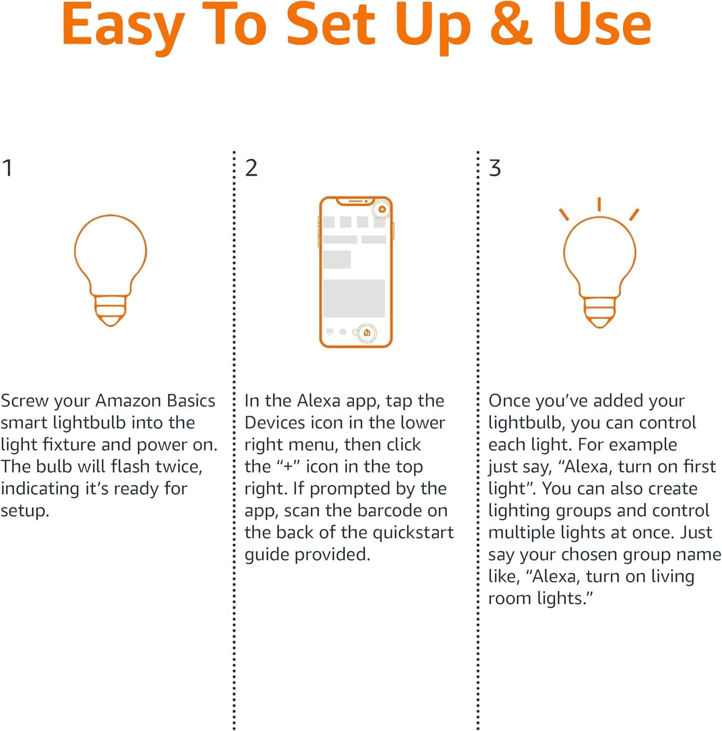 Amazon Basics Smart A19 LED Light Bulb - 4-Pack - image 5