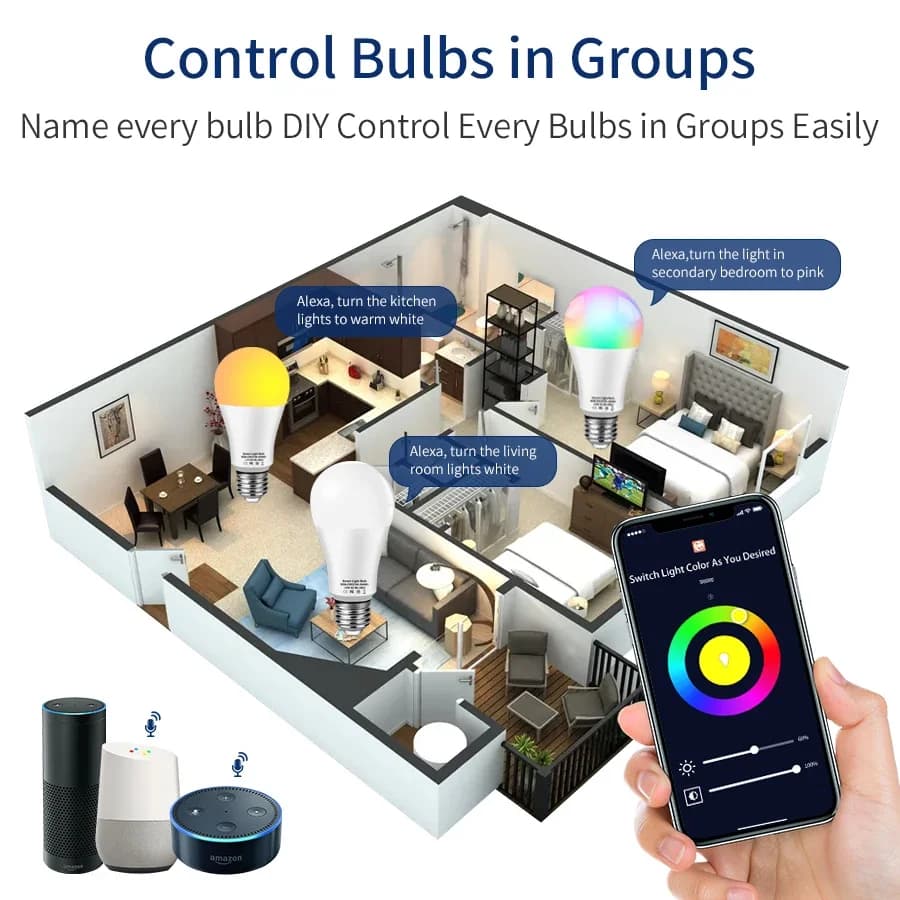 Tuya Smart WiFi LED Light Bulbs E27 - image 5