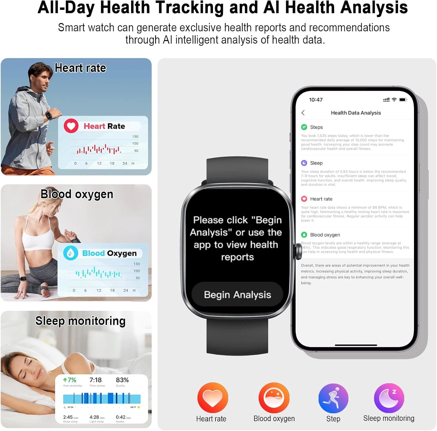 uaue 1.91-Inch Smartwatch with Bluetooth Calling and AI Features - image 4