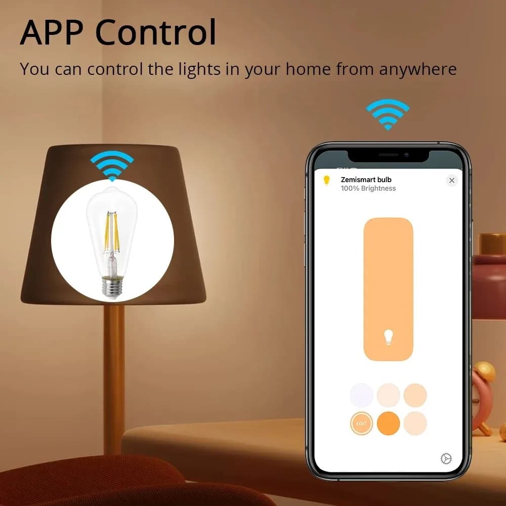 Zemismart Smart WiFi Led Filament Light Bulb - image 3