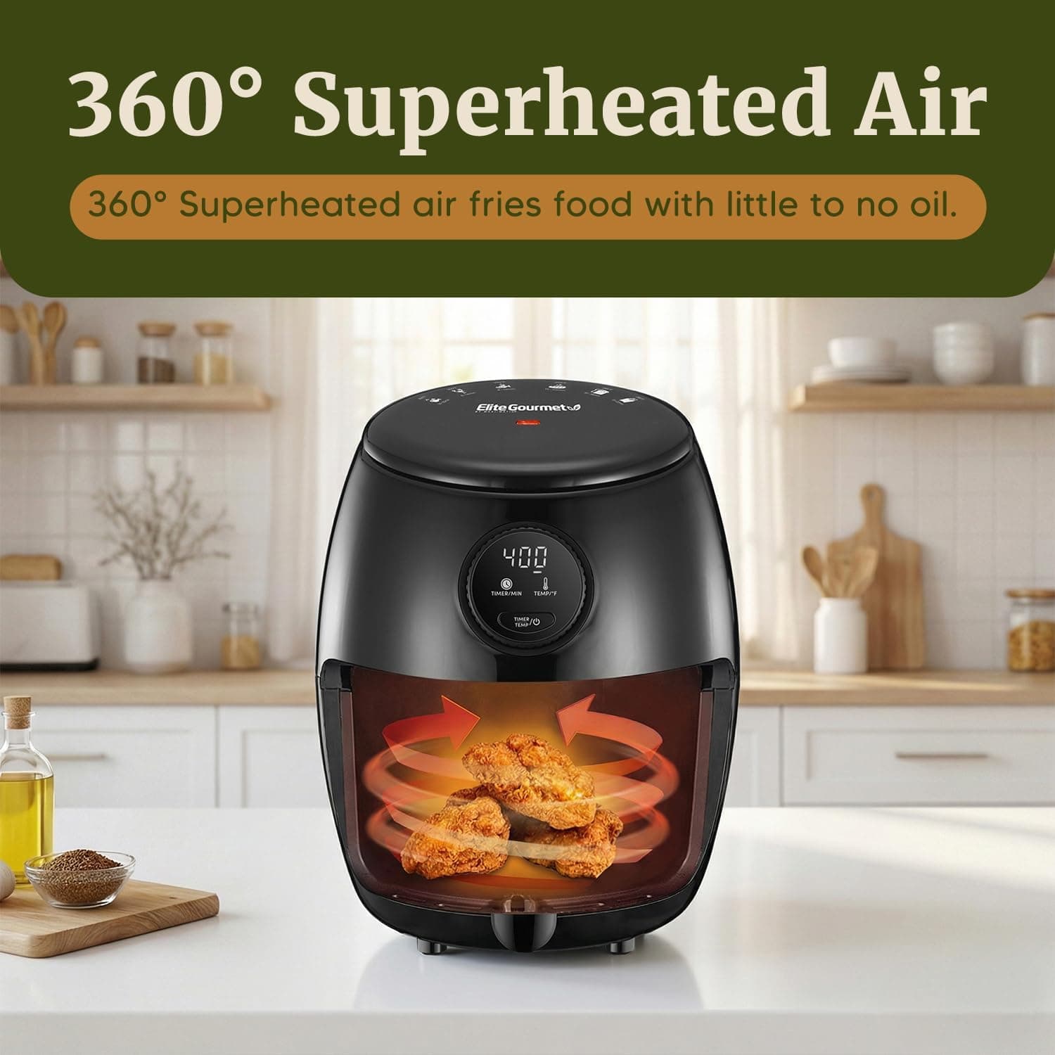 Elite Gourmet EAF2612D 2.1-Quart Digital Air Fryer - image 3