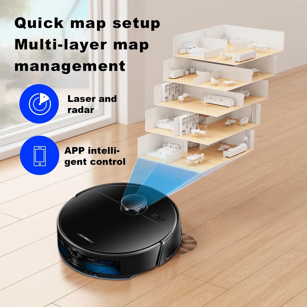 Liectroux M70 Pro Robot Vacuum Cleaner & Mop - image 3