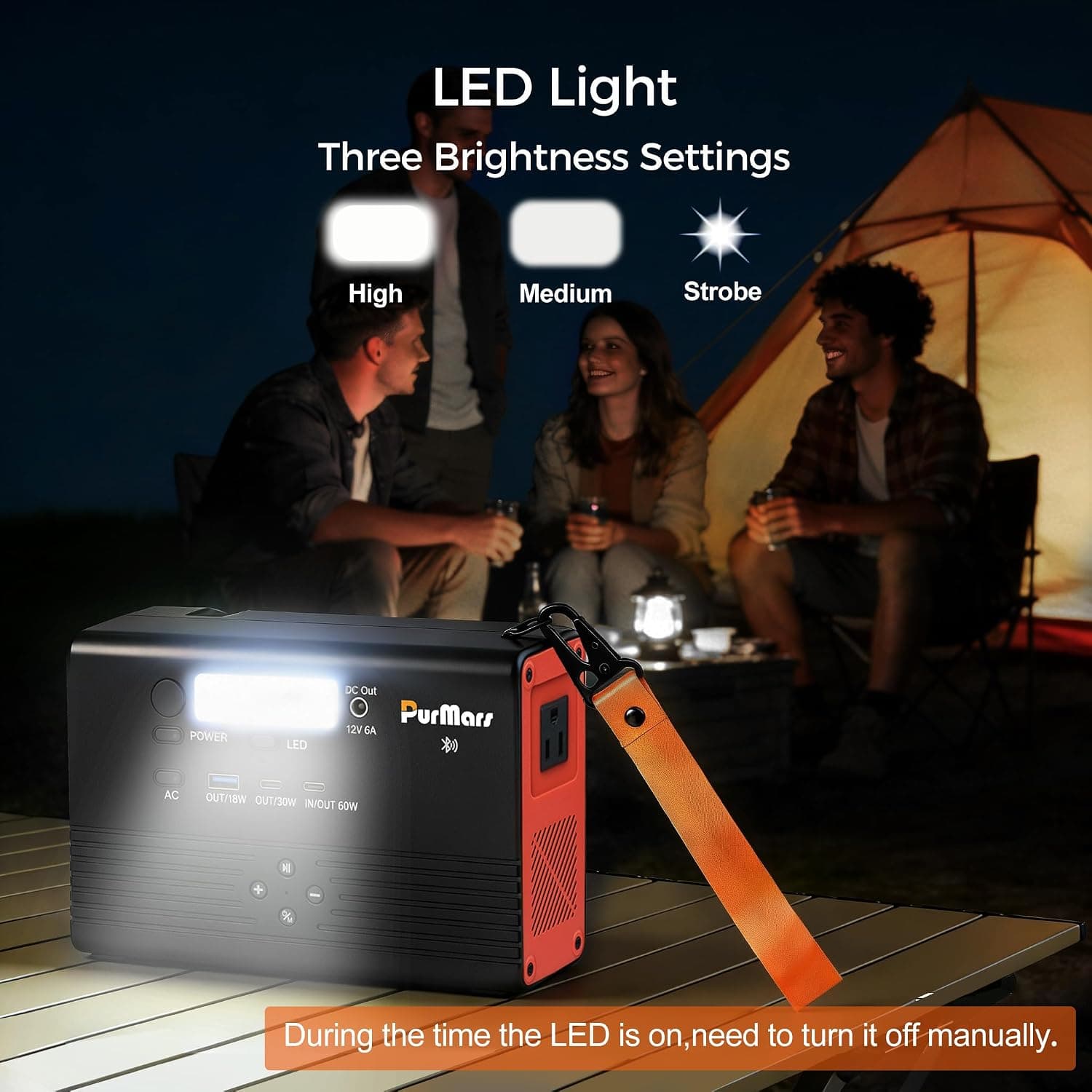 PurMars 92Wh Portable Power Station with Bluetooth Speaker - image 5