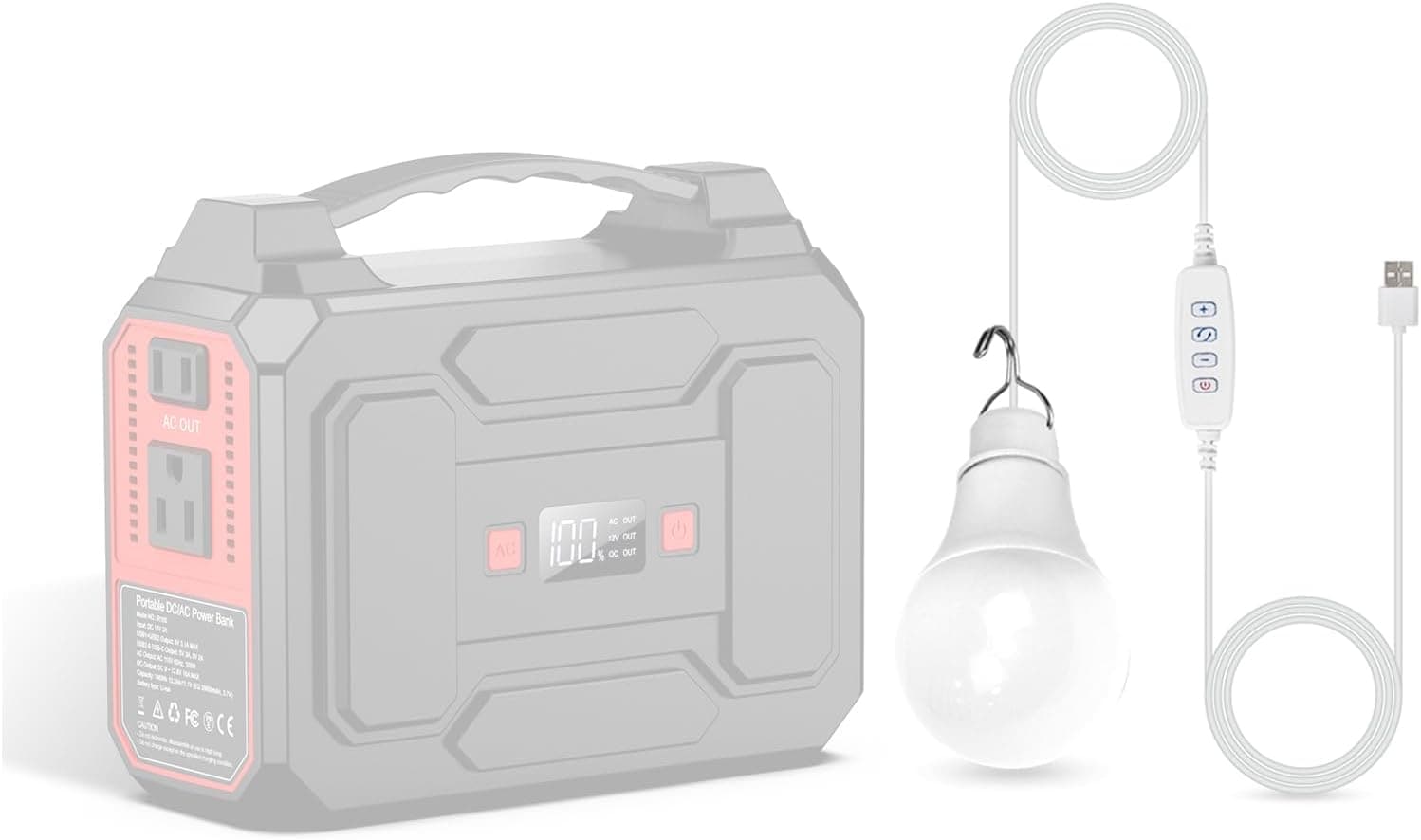 Apowking USB LED Light Bulb for Portable Power Stations