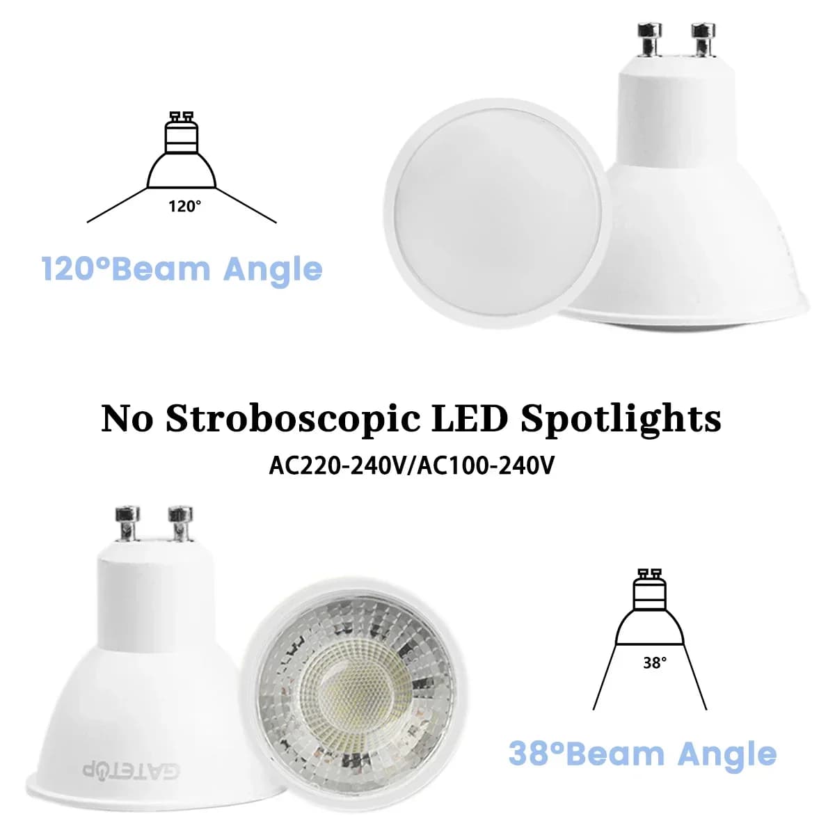 Base GU10 LED Spotlight Bulbs - 3W to 9W - image 4