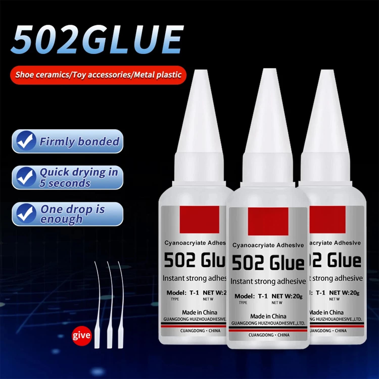 JXVX 502 Super Glue Instant Adhesive - image 3