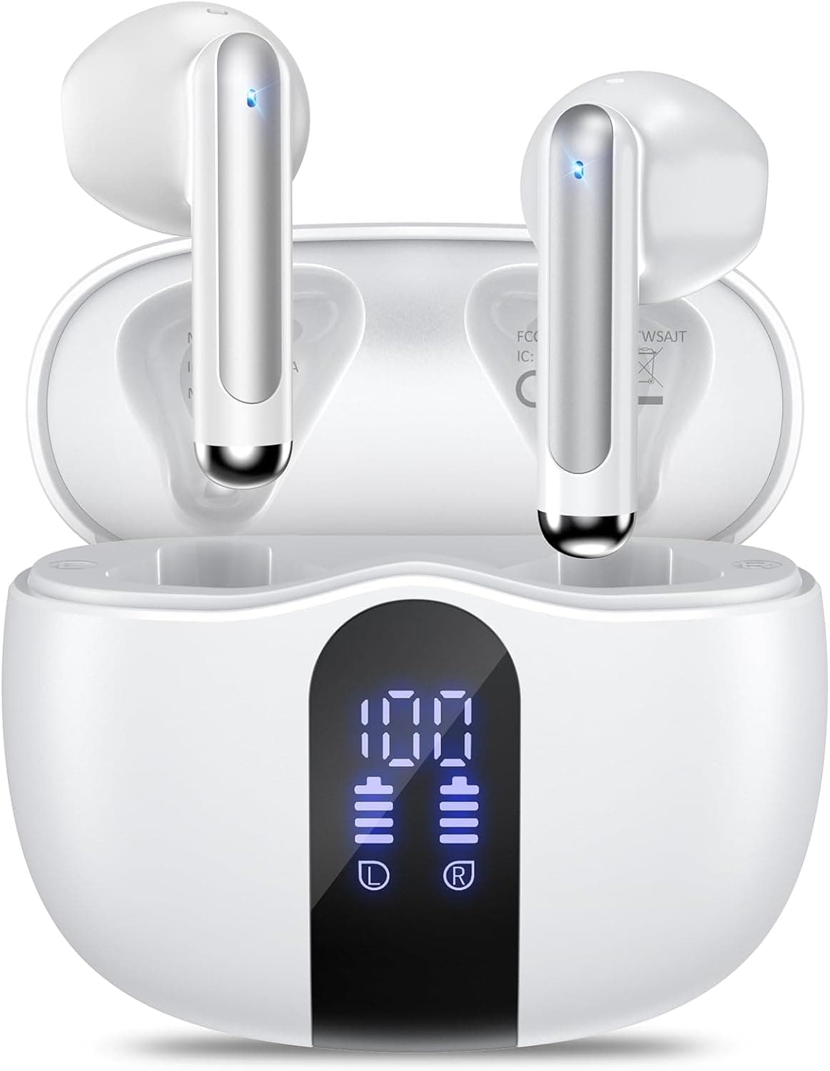 JYUESJKJ Bluetooth 5.4 Wireless Earbuds with USB-C Case