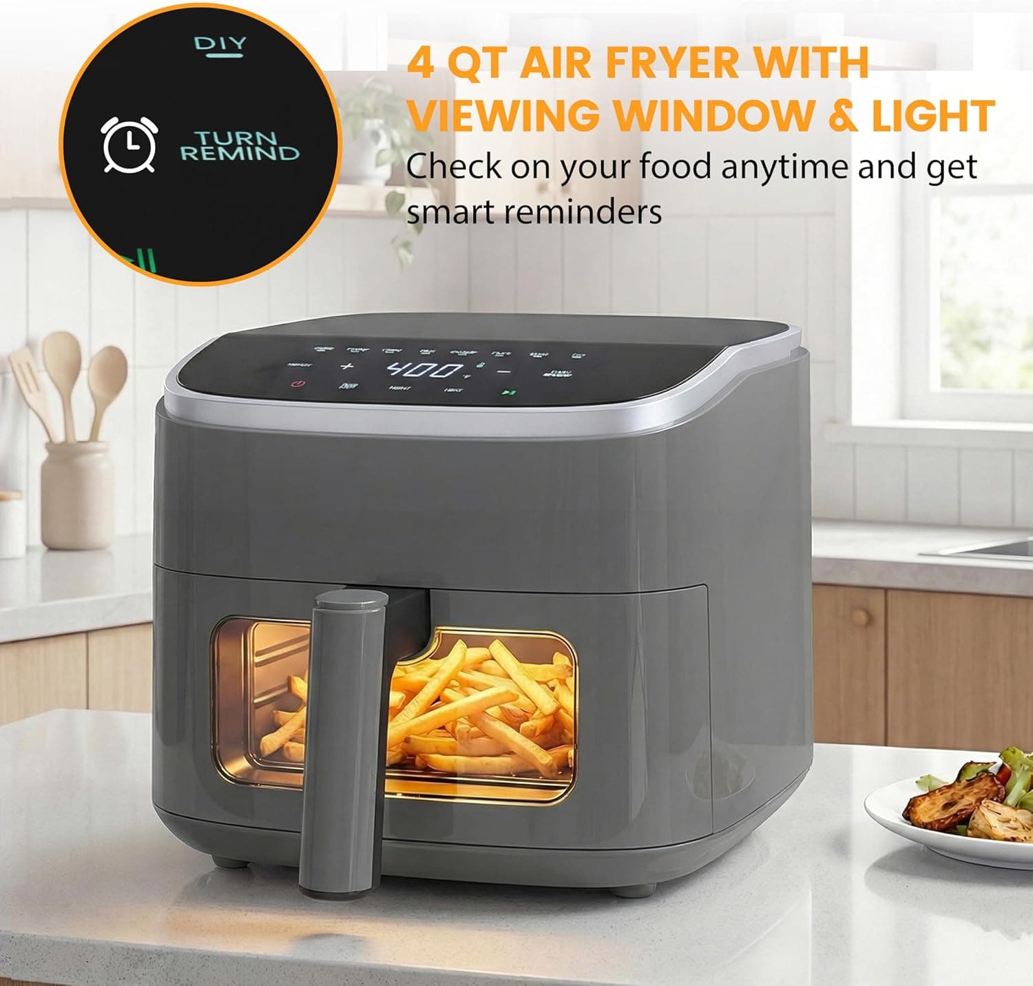 Sweetcrispy 4-Quart Digital Air Fryer with Window - image 2