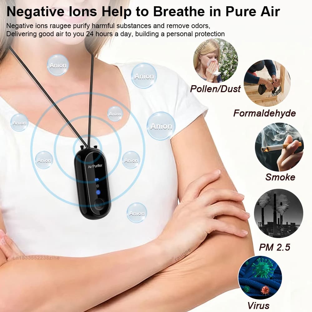 Portable Air Purifier Mini Travel Necklace - image 2