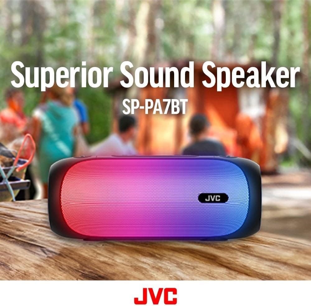 JVC SPPA7BTB Portable Wireless Speaker with LED Lights - image 2