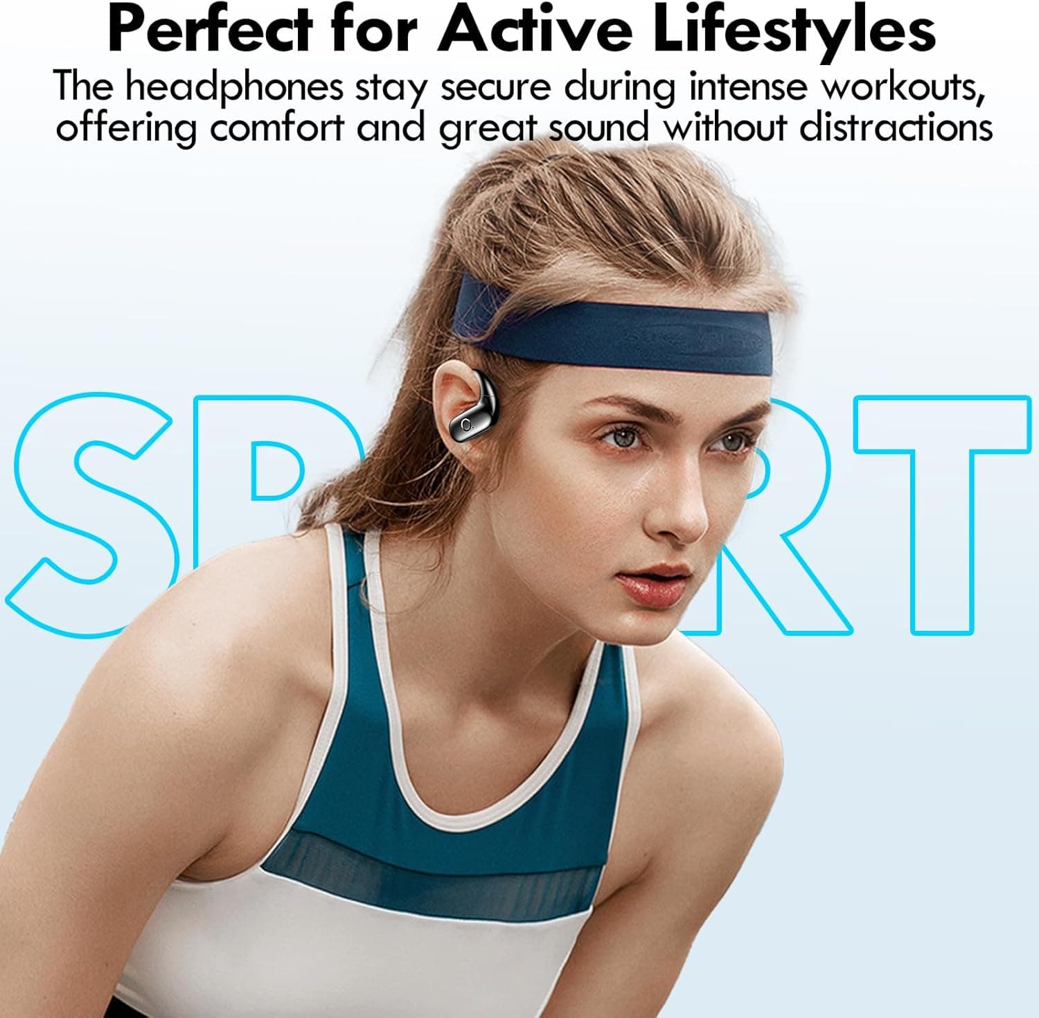 kurdene Bluetooth Sport Earbuds with Over-Ear Hooks - image 4