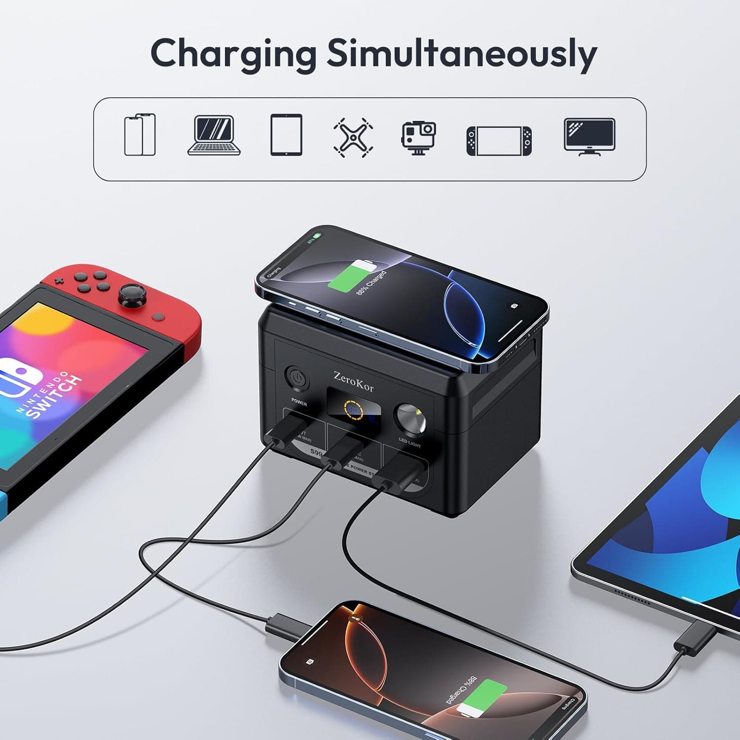 ZeroKor 100W Portable Power Station - image 3