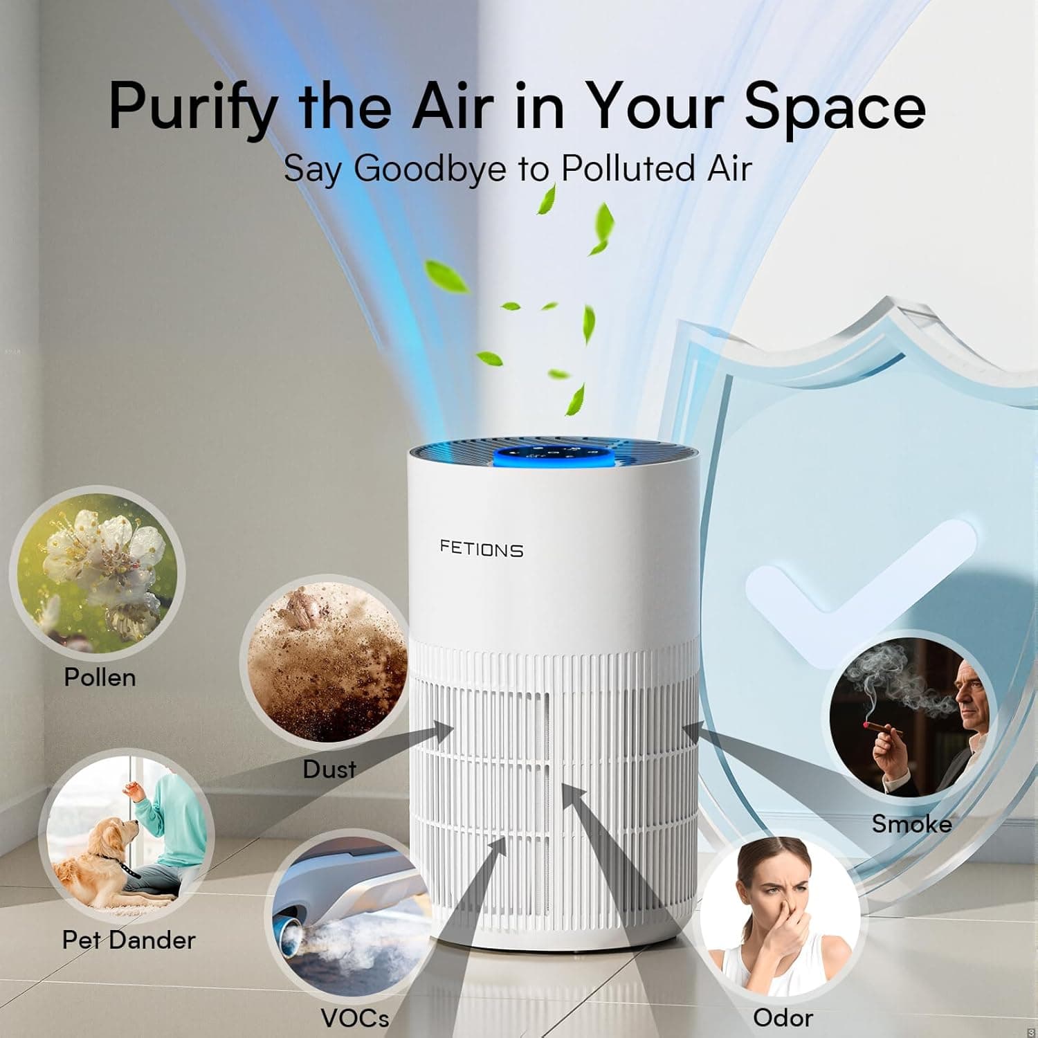 FETIONS Small H14 HEPA Air Purifier with Aroma Diffuser - image 2