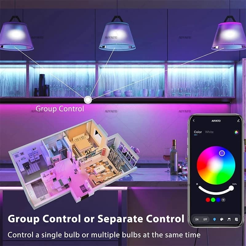 Smart Life APP Tuya LED Bulb Dimmable E27 B22 15W 18W - image 3