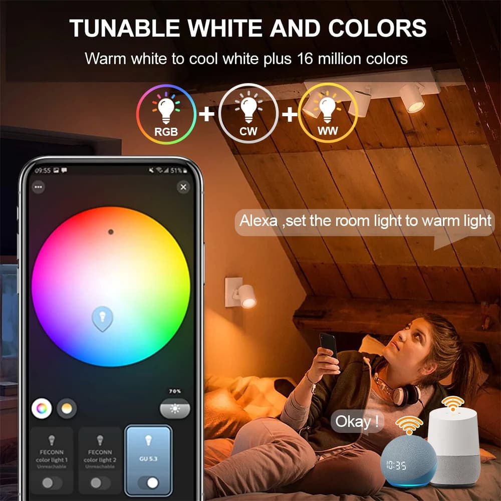 EWelink GU10 Smart Zigbee Wifi LED Light Bulbs - image 4