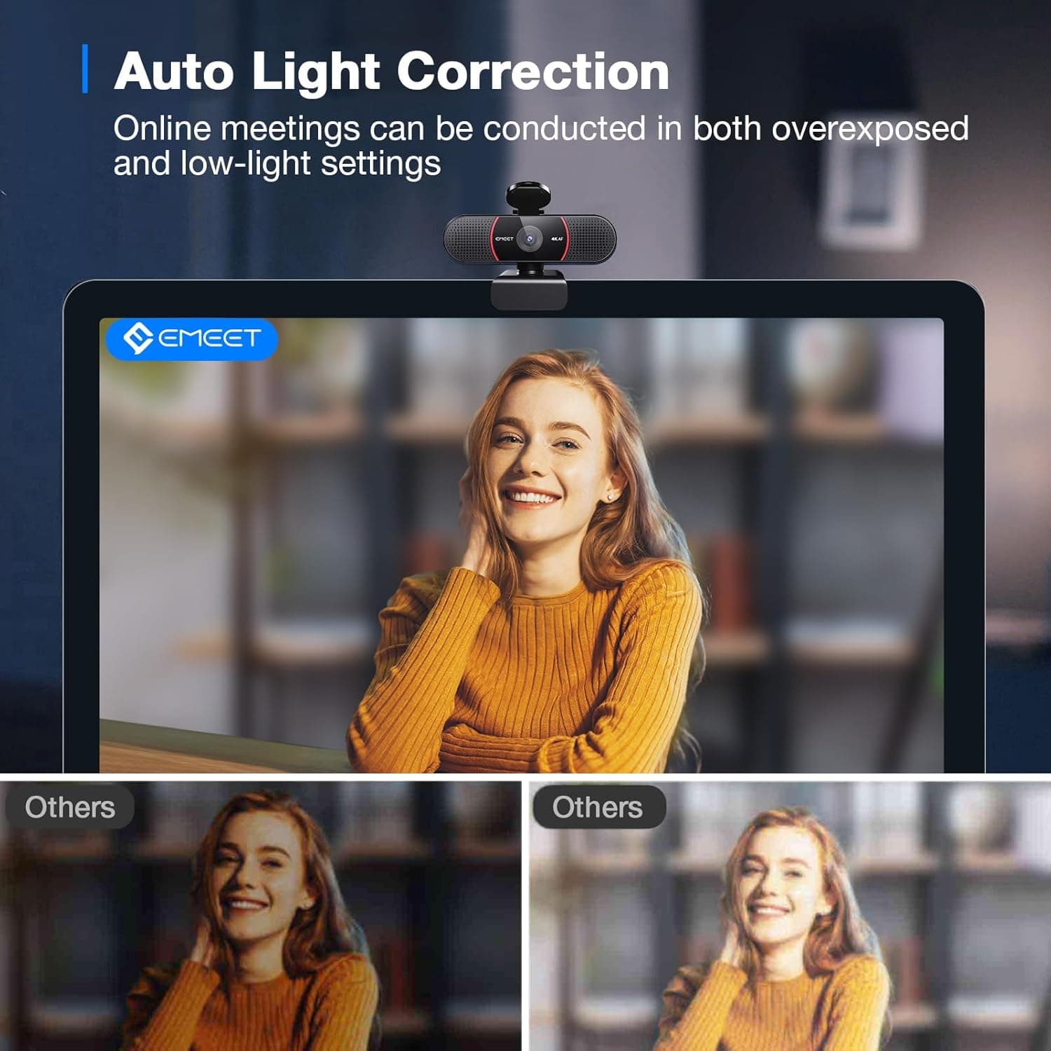 Experience Crystal Clear Video with EMEET C960 4K Webcam - image 5