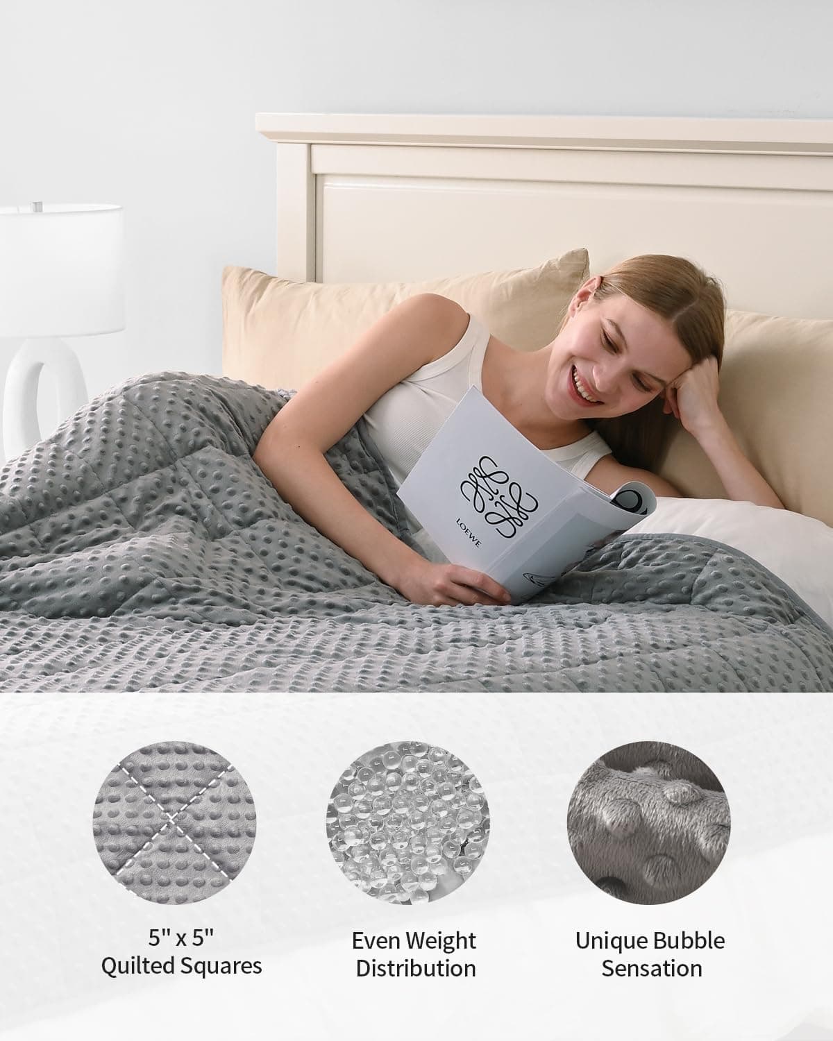 Mr. Sandman 15 lbs Cooling Weighted Blanket - Queen Size - image 4