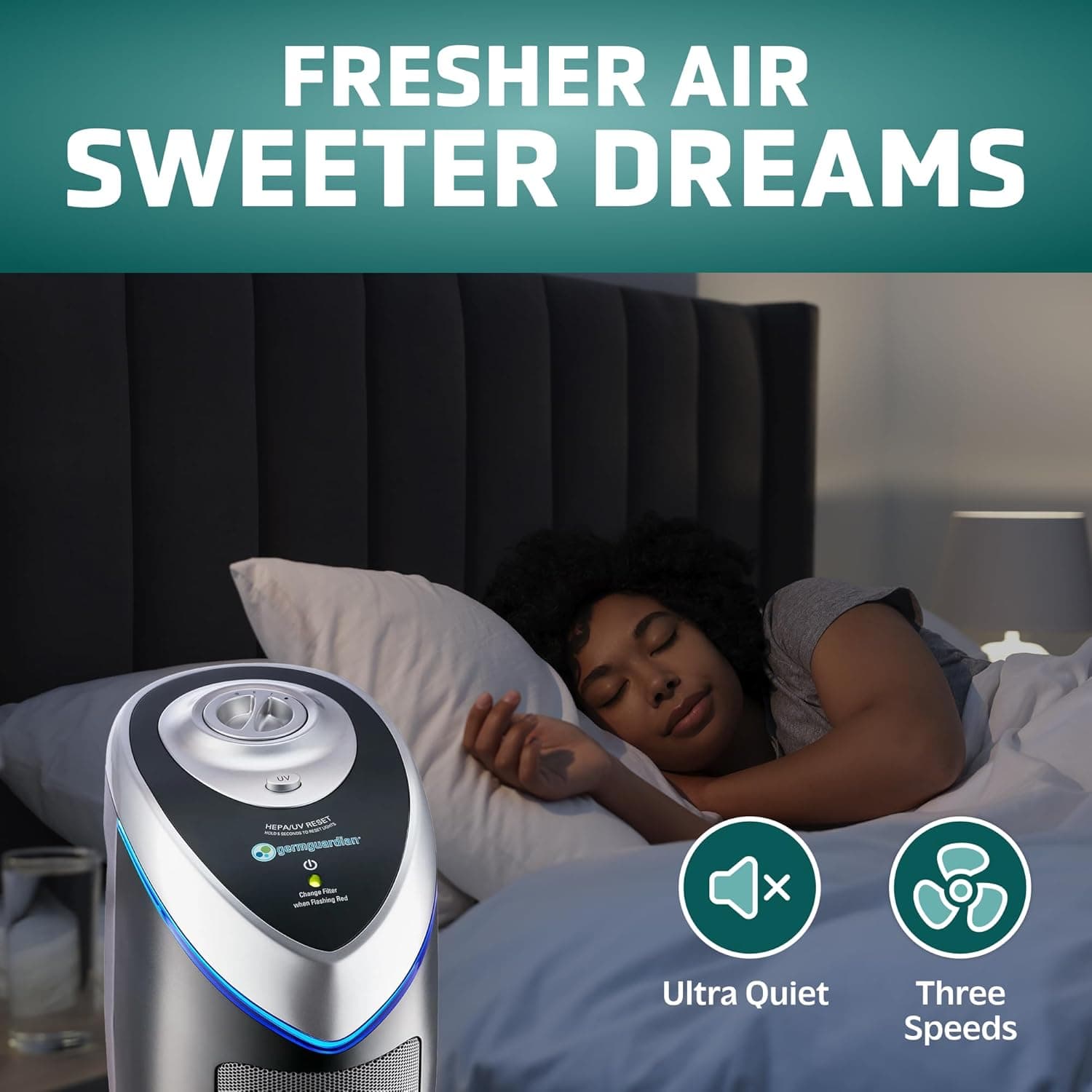 GermGuardian 4-in-1 HEPA Air Purifier for Large Spaces - image 5