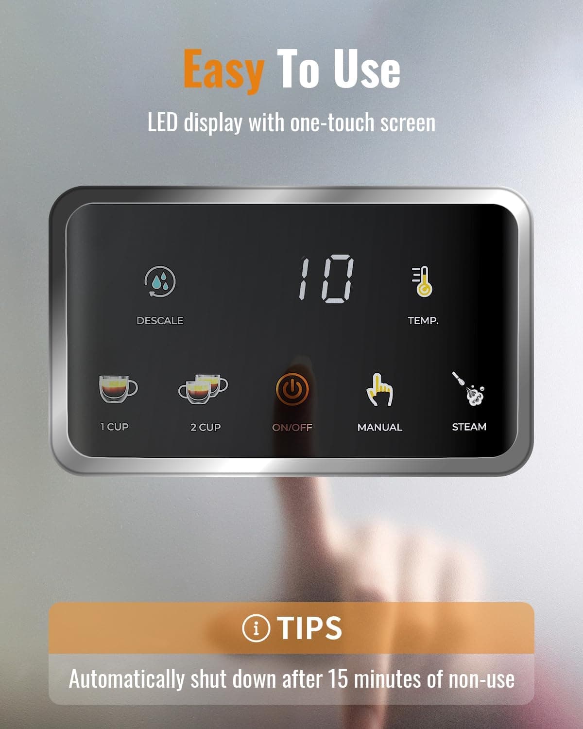 Versatile SHARDOR Espresso Machine with Touchscreen Control - image 5