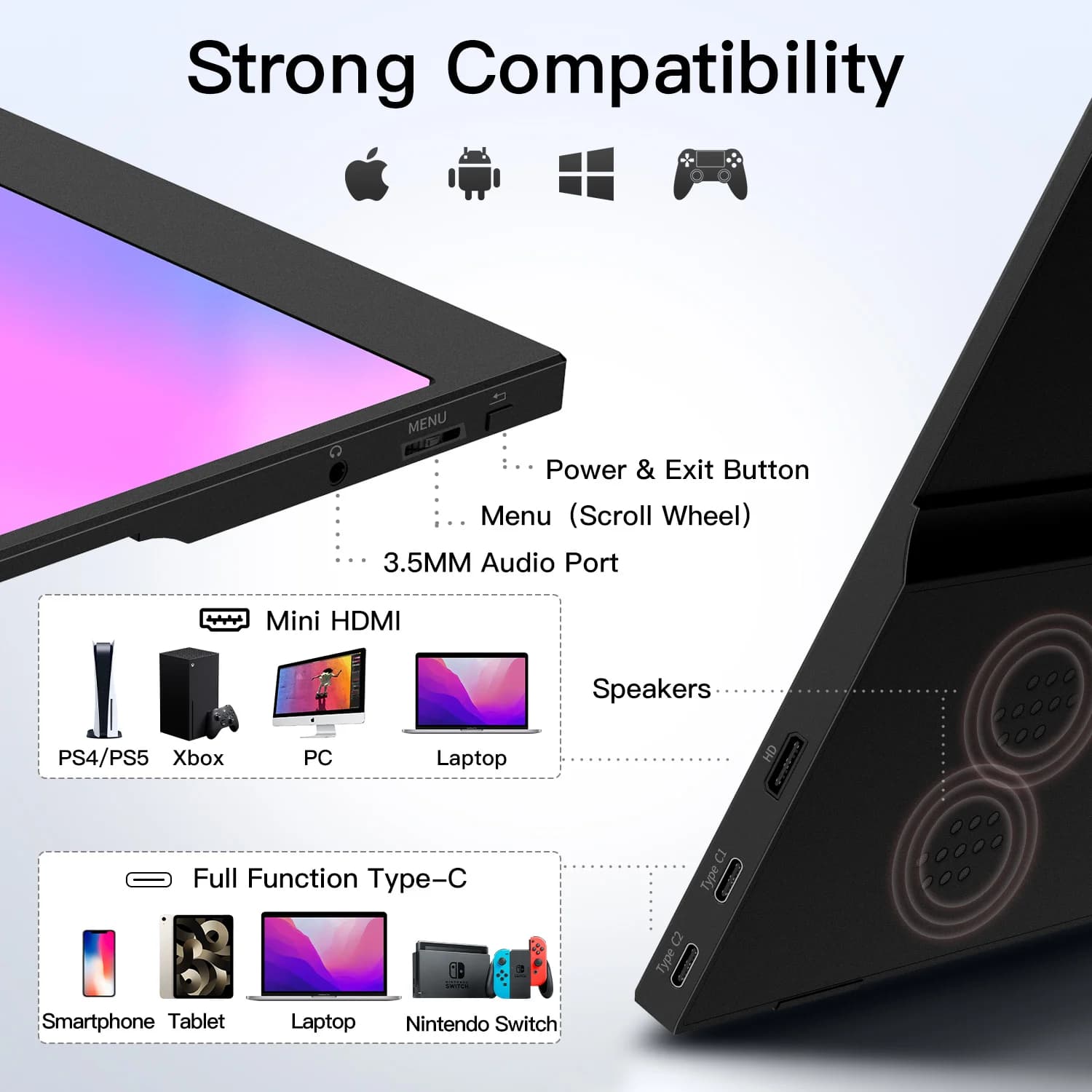 15.6 Inch Portable Monitor for Laptop - Affordable Display - image 2