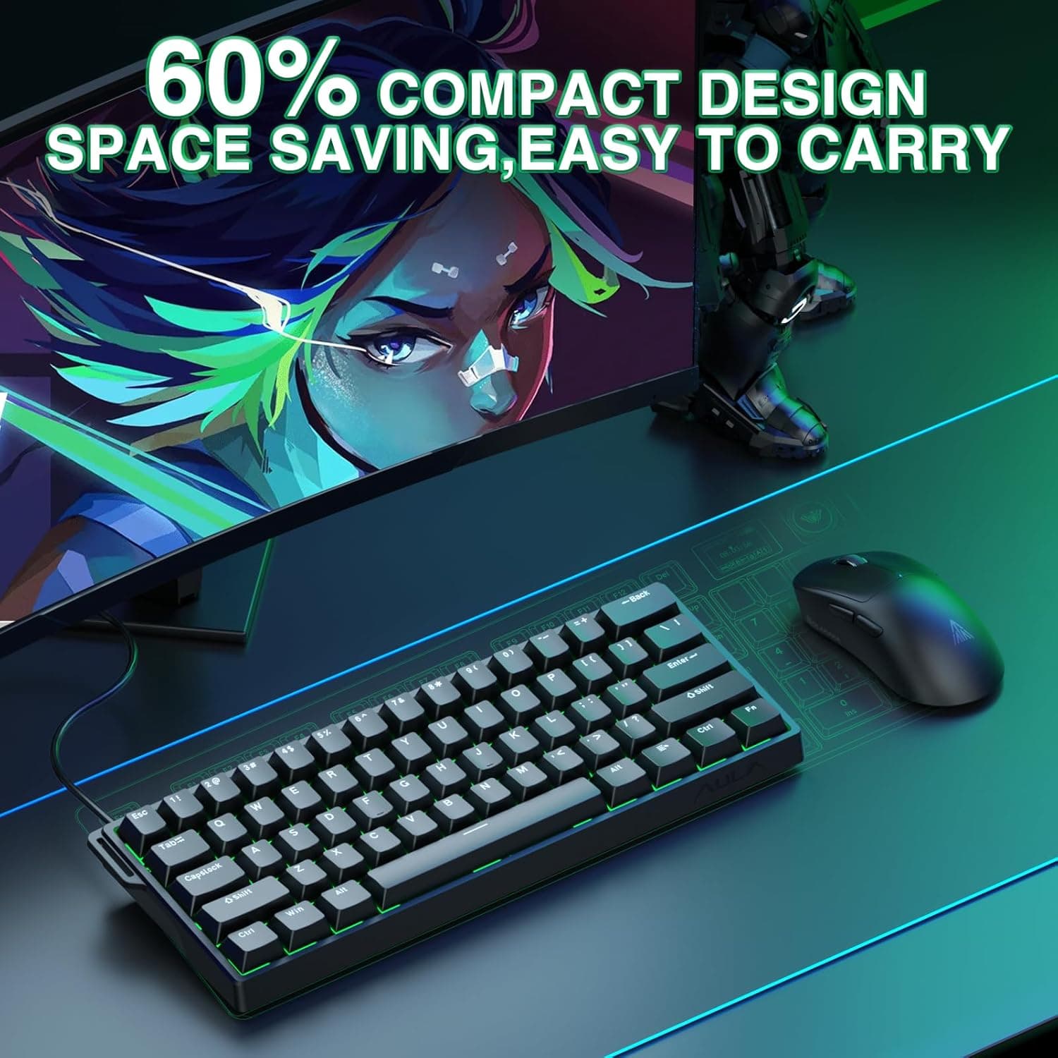 CORBOBO Aula WIN60 HE 60% magnetic mechanical keyboard - image 3