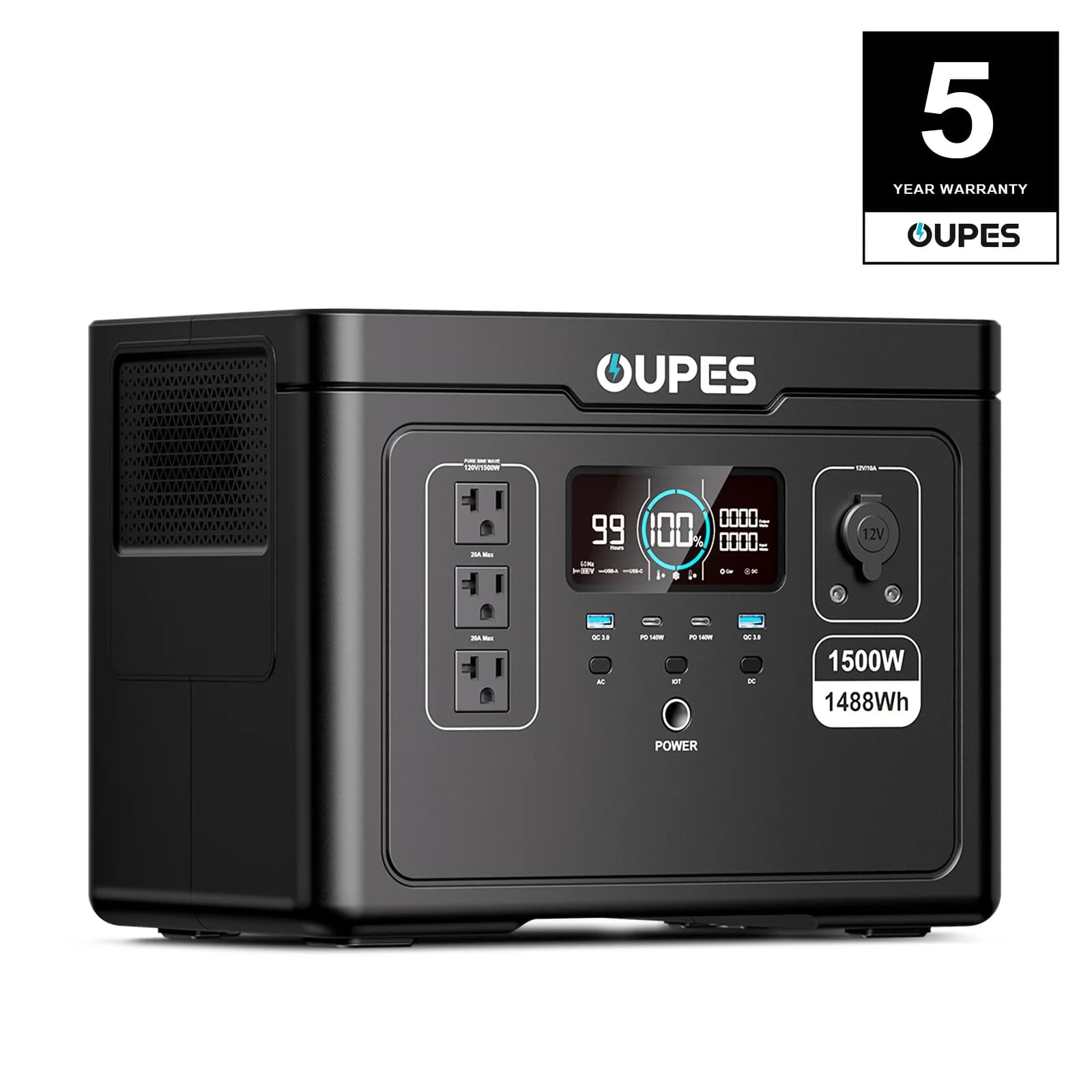 OUPES Exodus 1500W LiFePO4 Portable Power Station