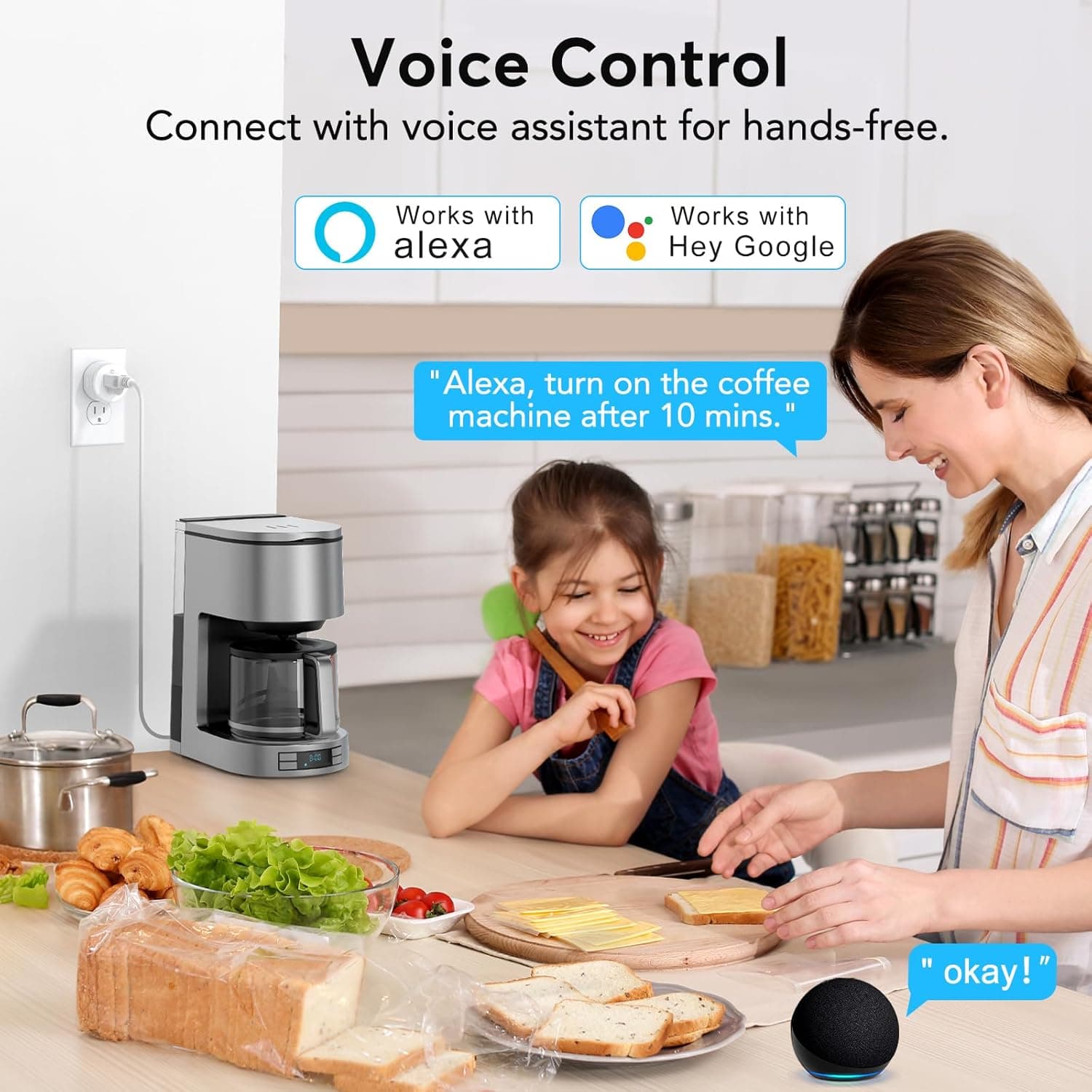 EIGHTREE Smart Plug: Voice-Controlled WiFi Outlet (4-Pack) - image 4