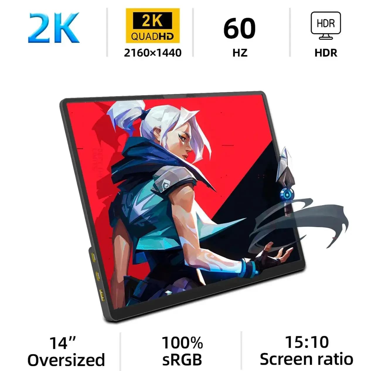 ZSUS 2K Portable Monitor - Ultimate Gaming & PC Display
