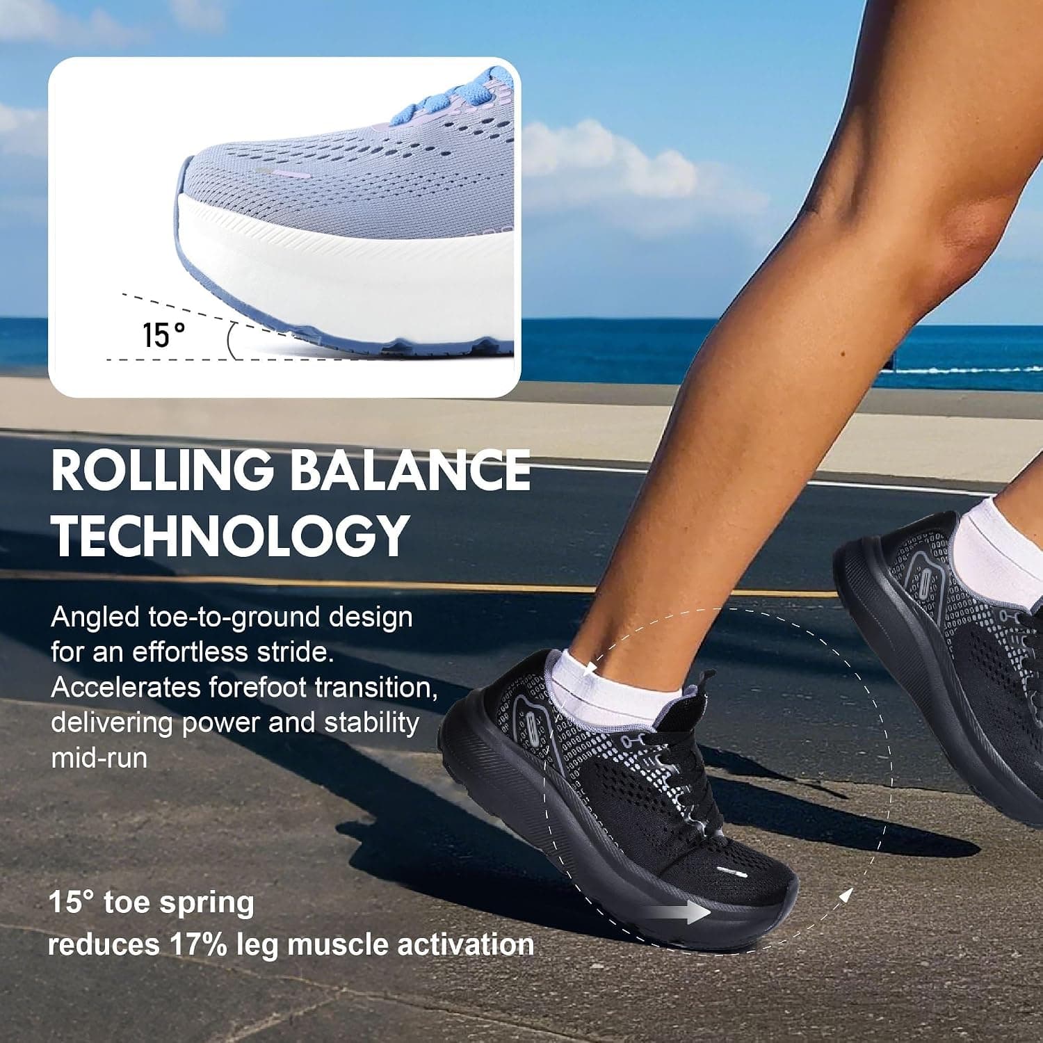 JACKSHIBO Wide Toe Box Zero Drop Sneakers for Women - image 5