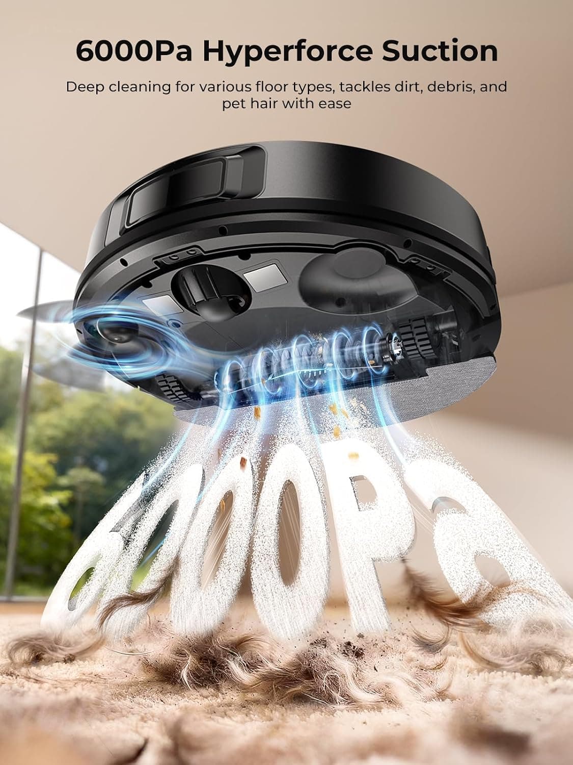 Airzeen Q20 Ultra Robot Vacuum and Mop with Self-Empty Dock - image 3