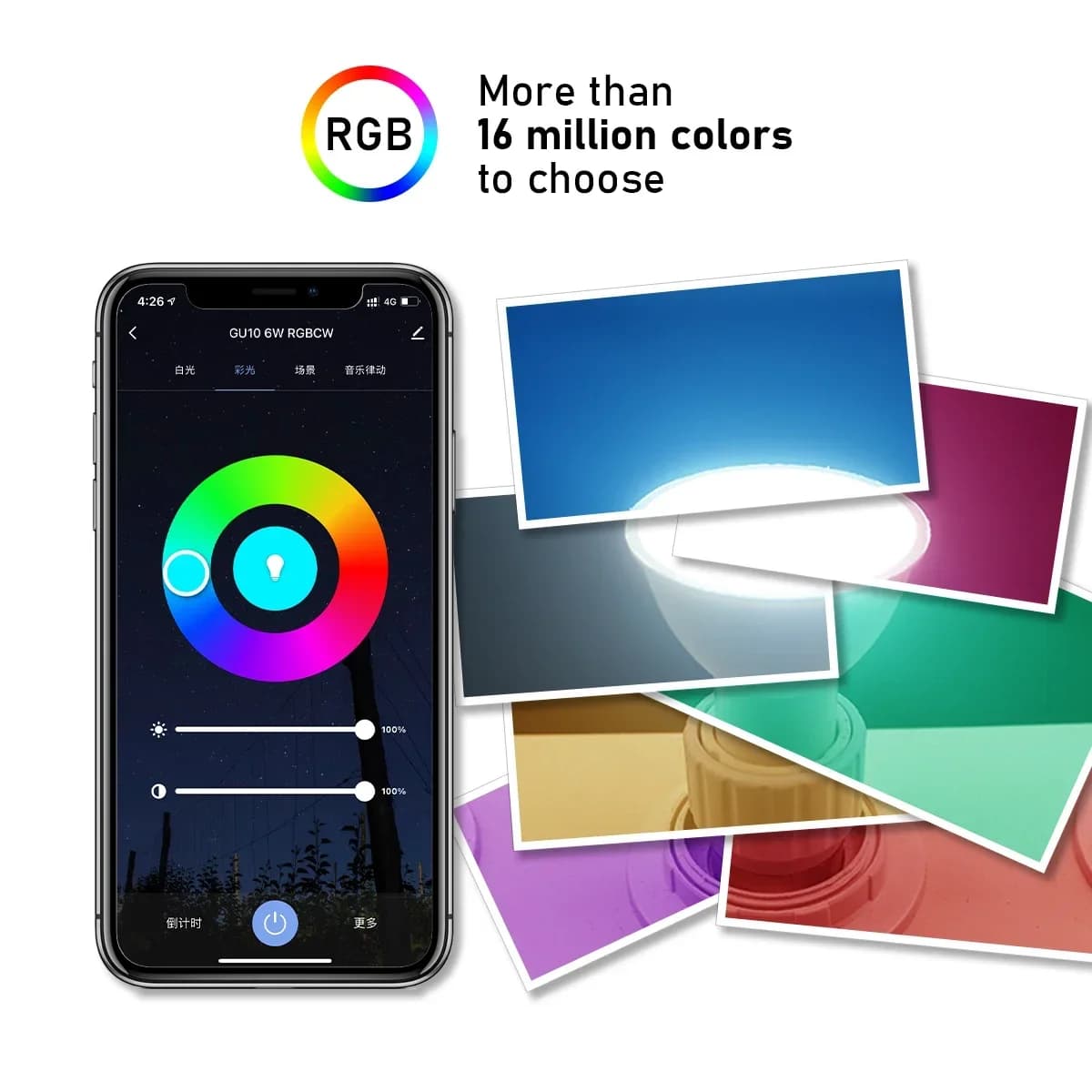 Tuya GU10 LED Dimmable Smart Bulb - image 3